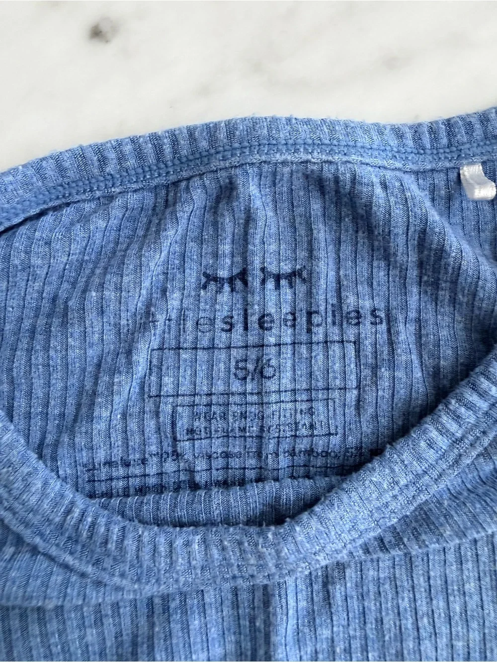 Little Sleepies Blue Ribbed Short Sleeve Pajama Set